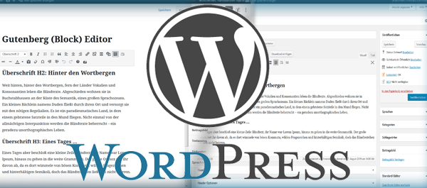 WordPress Updates - Umstieg vom Classic Editor zum Gutenberg Block Editor