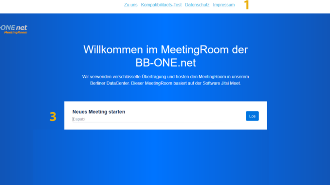 Screenshot MeetingRoom BB-ONE.net